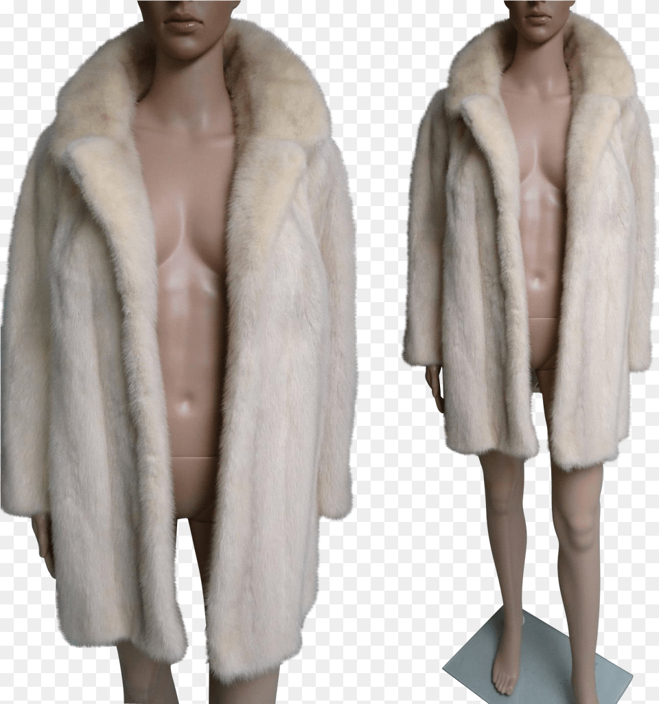 Vintage Mink Coat White Mink Fur 60s, Clothing Free Transparent Png