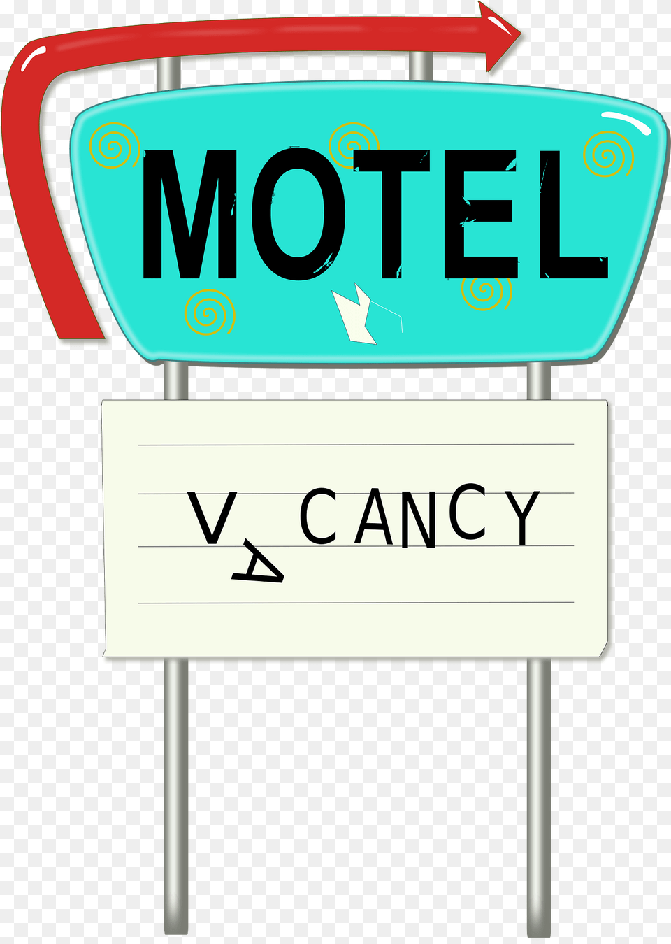 Vintage Motel Sign Clipart, Architecture, Building, Hotel, Symbol Free Transparent Png