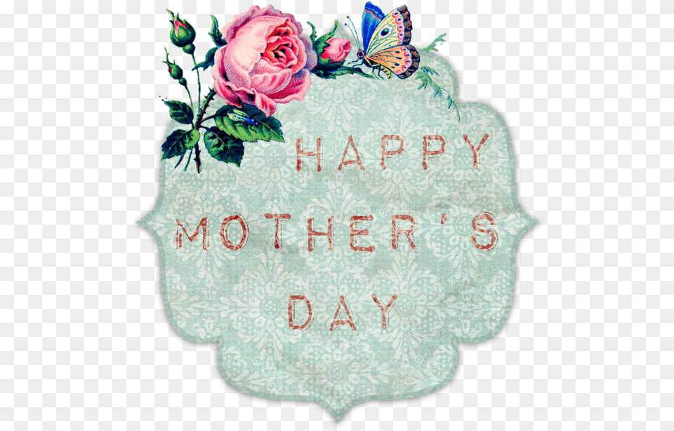 Vintage Mothers Day Clipart, Flower, Plant, Rose, Pattern Free Transparent Png
