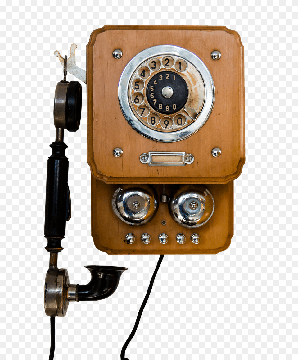 Vintage Mounted On Wall Telephone, Electronics, Phone, Dial Telephone, Mailbox Free Png Download