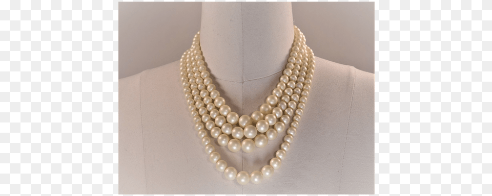 Vintage Multi Strand White Faux Pearl Necklace Pearl, Accessories, Jewelry Png