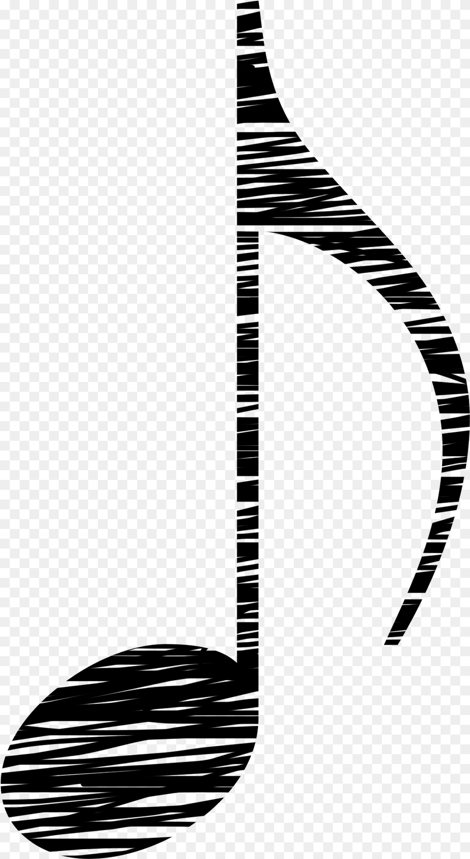 Vintage Music Notes Clipart, Gray Free Png