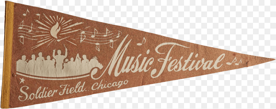 Vintage Musical Festival Chicago Felt Flag Pennant Skyline, Person, Weapon Png