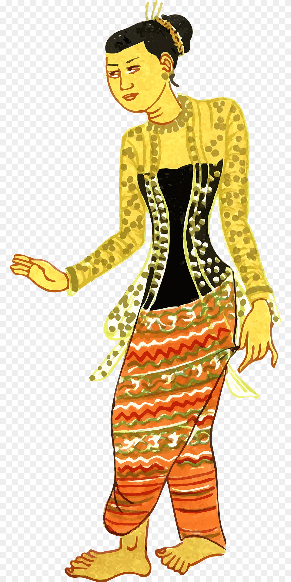 Vintage Myanamar Character Clipart, Person, Dancing, Leisure Activities, Art Free Png Download