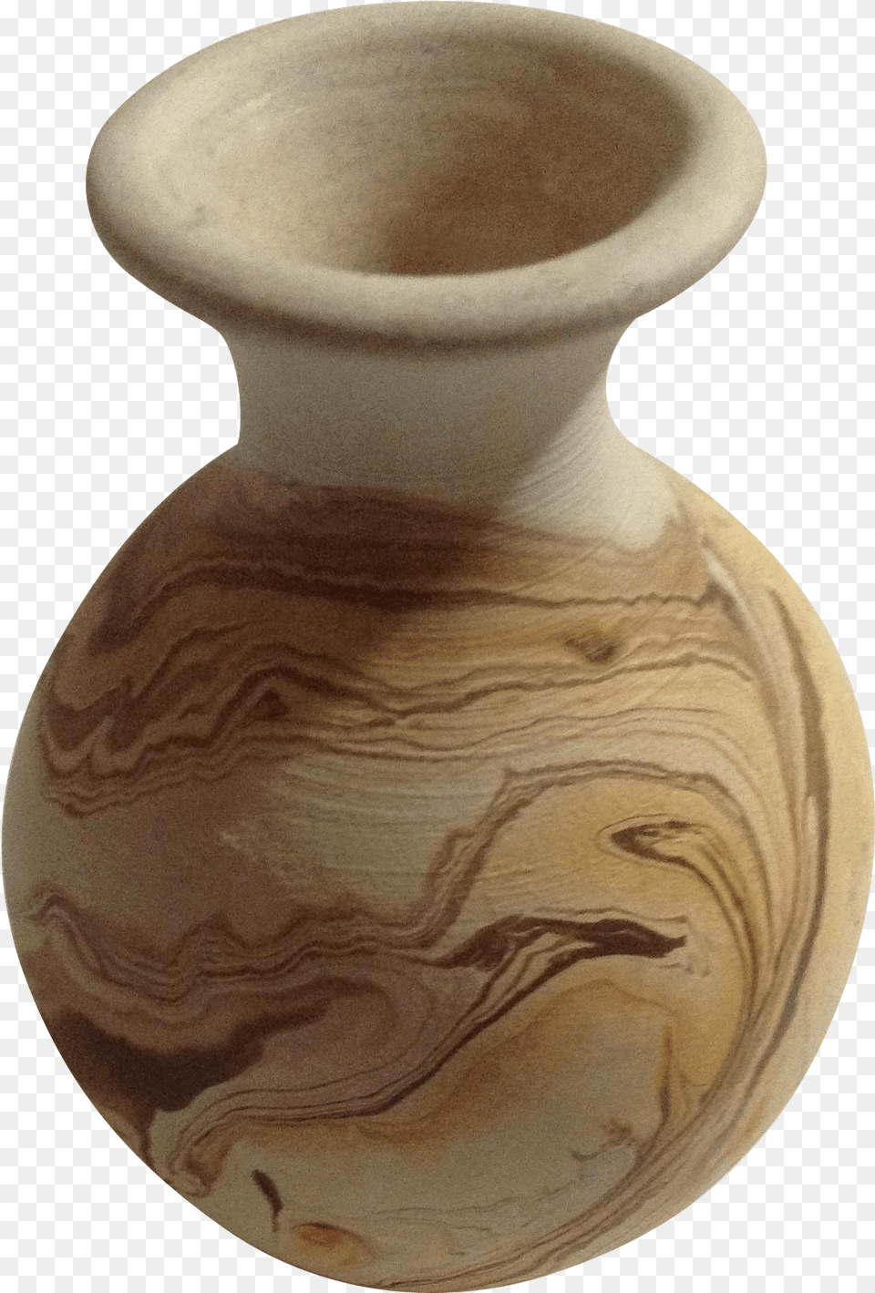 Vintage Nemadji Brown Swirl Bud Vase Pottery 4 Made Earthenware, Jar, Cookware, Pot, Person Png