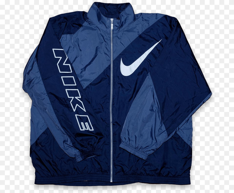 Vintage Nike Logo Jacket Xxl Zipper, Clothing, Coat, Long Sleeve, Sleeve Free Transparent Png