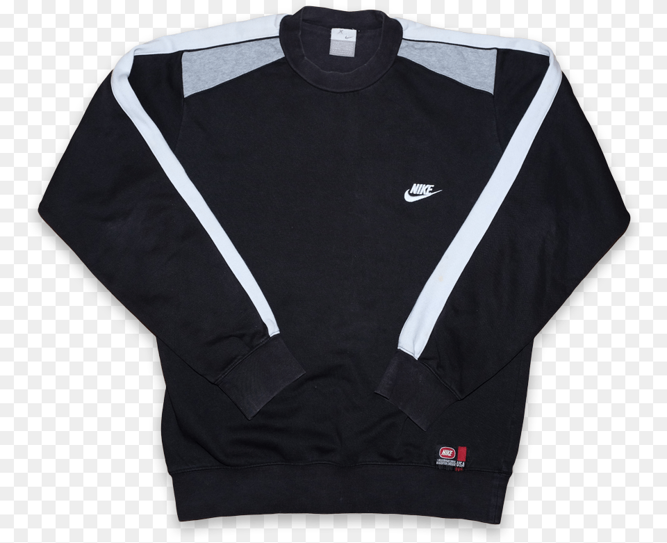 Vintage Nike Logo Sweater Medium Adidas, Clothing, Coat, Jacket, Knitwear Free Png Download