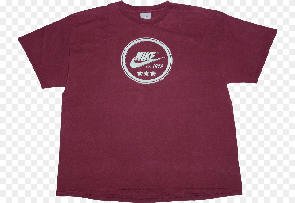 Vintage Nike Logo T Shirt Xxl, Clothing, Maroon, T-shirt Free Transparent Png
