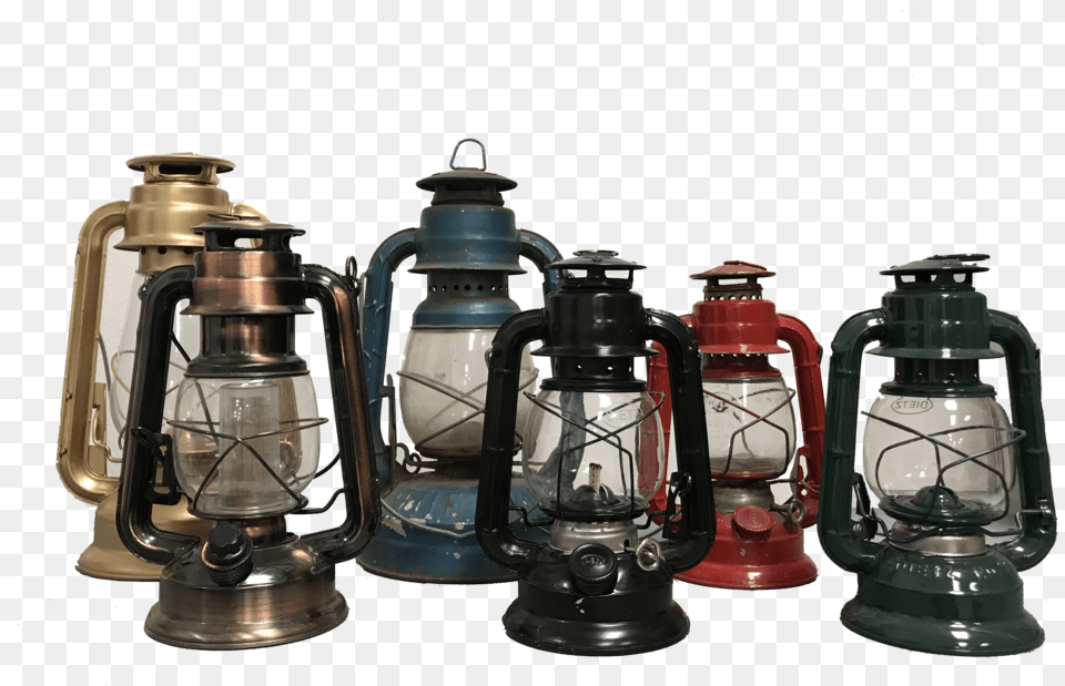 Vintage Oil Lamp Collection, Lantern, Lampshade, Person, Bottle Png Image