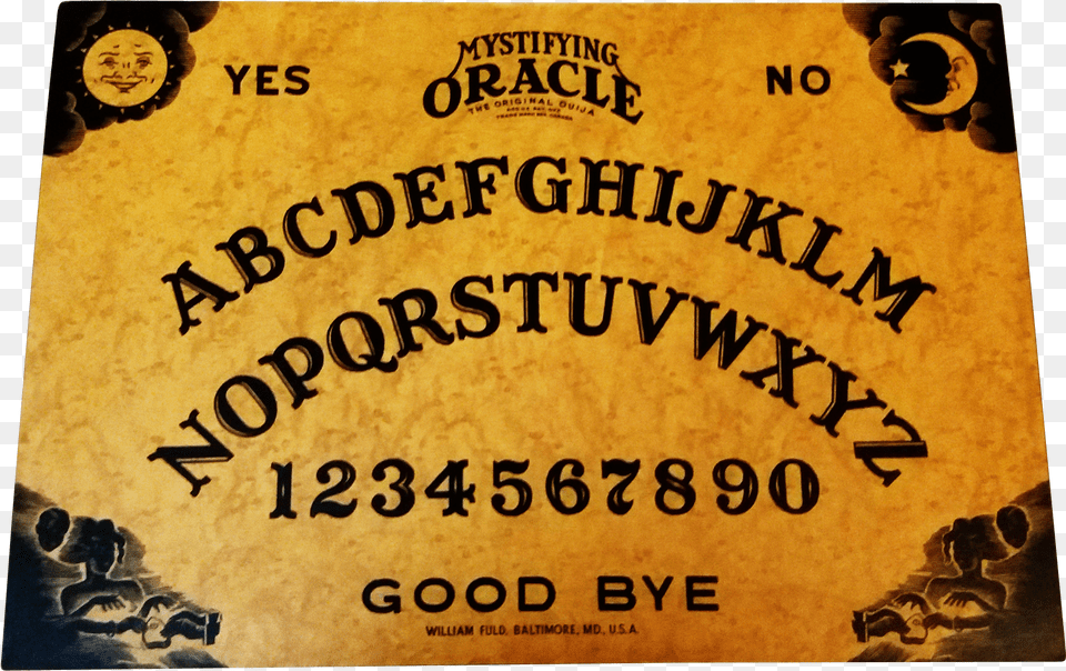 Vintage Ouija Board Game Circa 1938 Ouija Board, Advertisement, Poster, Text, Baby Png