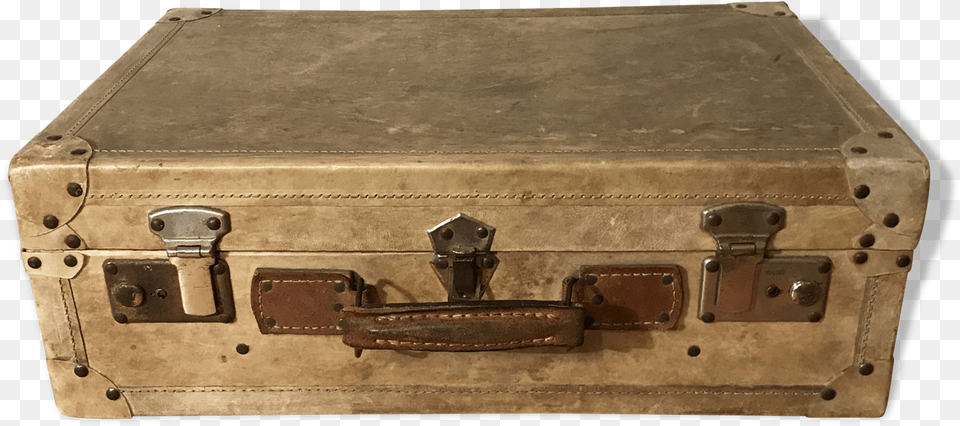 Vintage Parchment Beige And Leather Suitcasesrc Trunk, Box Free Png