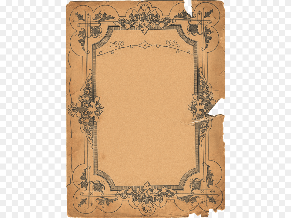 Vintage Parchment Paper Background Torn Old Art Side Of Paradise Book, Gate, Text Png Image