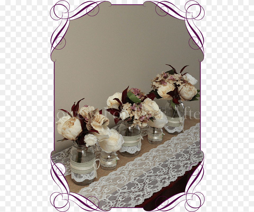 Vintage Pastel Burgundy Rustic Style Silk Artificial Wedding, Art, Floral Design, Flower, Flower Arrangement Png