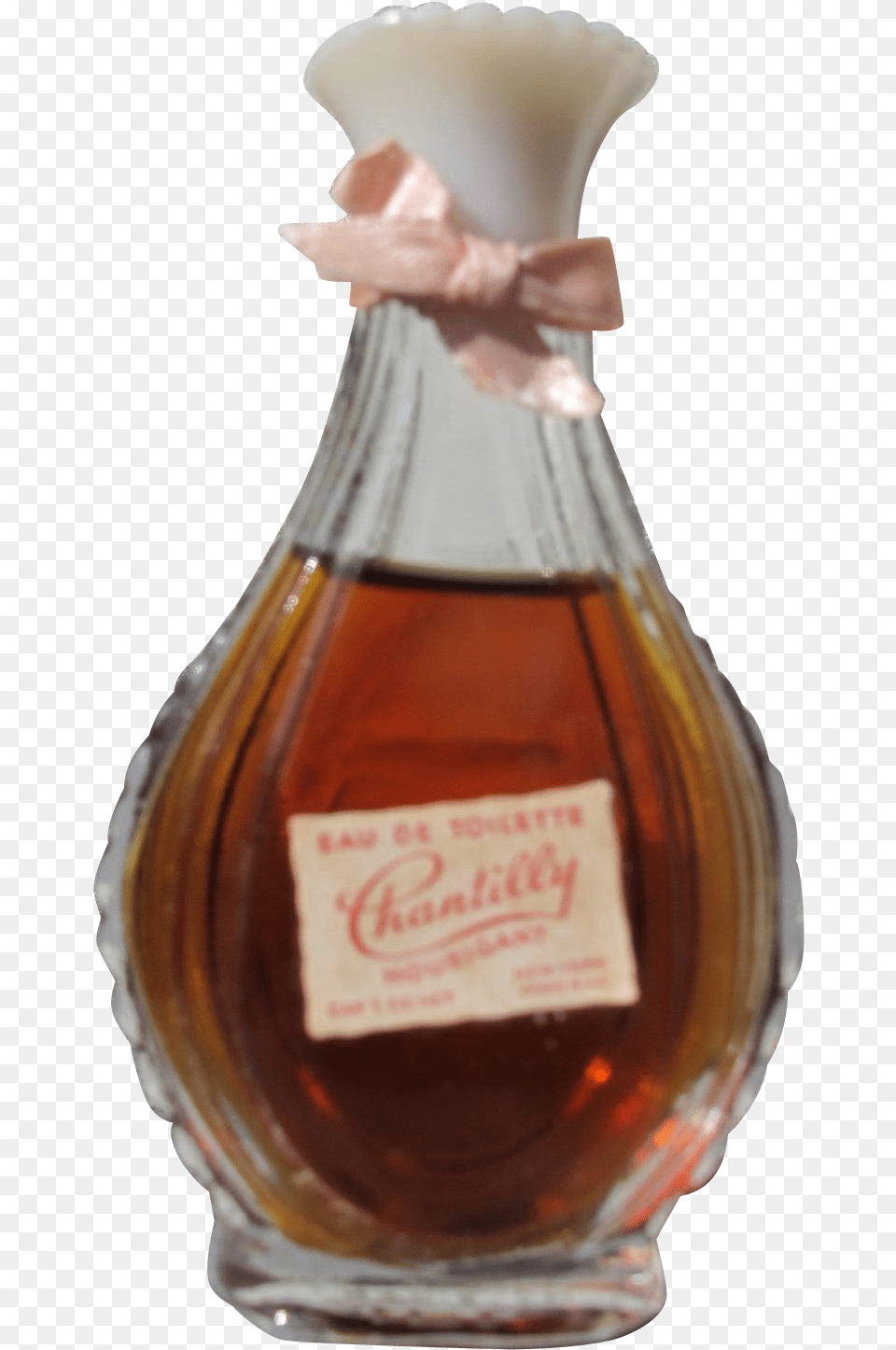 Vintage Perfume Bottle From 1940 S By Houbigant Glass Bottle, Cosmetics, Alcohol, Beer, Beverage Free Png Download