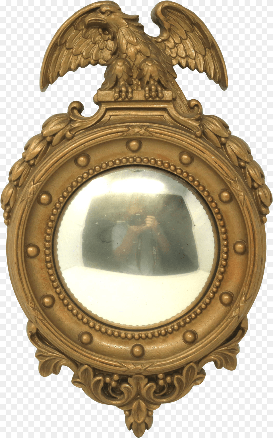 Vintage Petite Syroco Wood Convex Porthole Federalist Antique Free Png Download