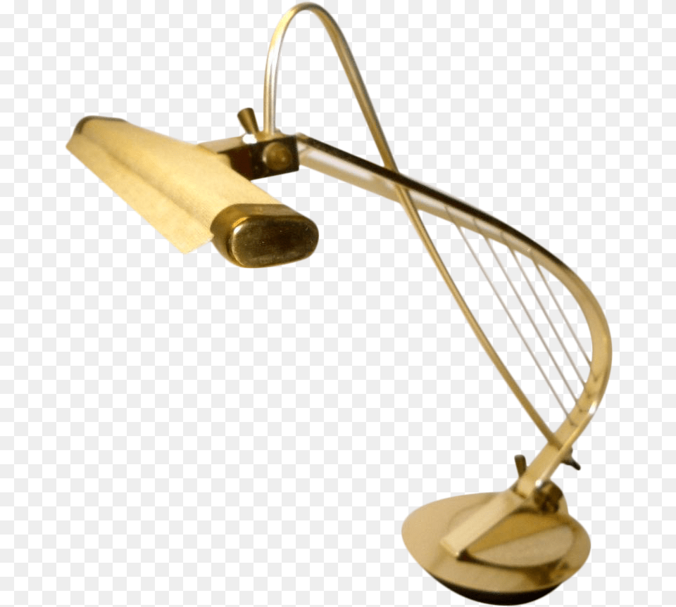 Vintage Piano Harp Brass Lamp Cannon Co, Lampshade, Indoors, Table Lamp Png
