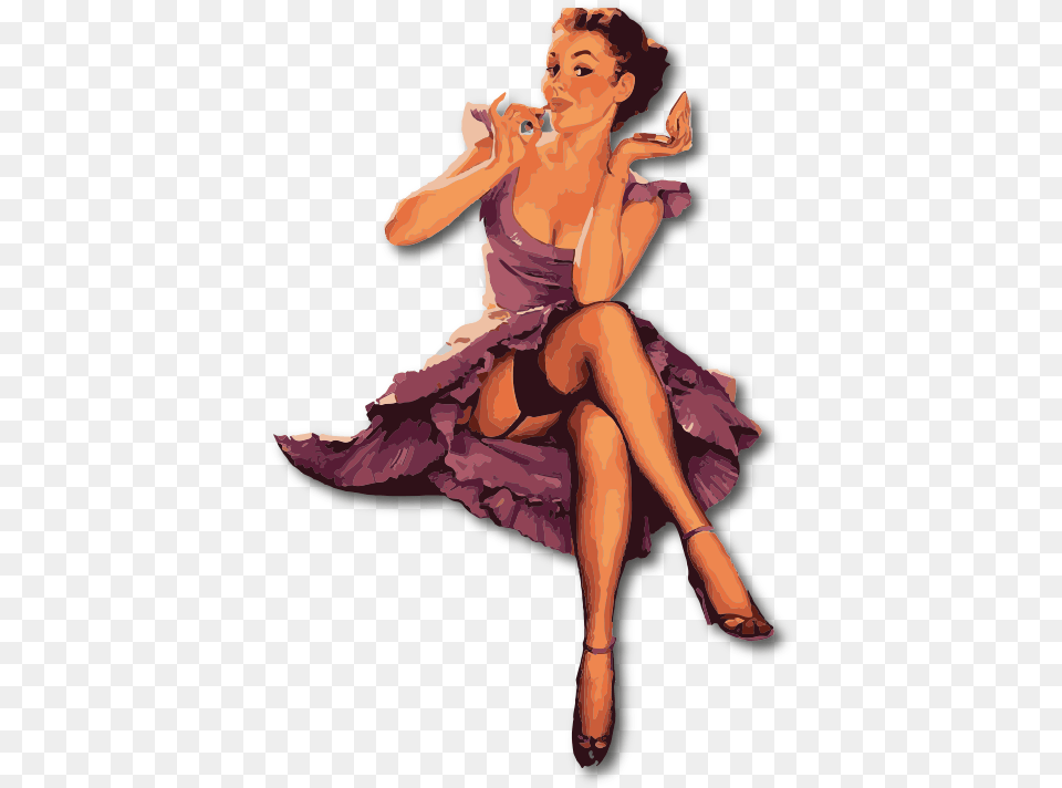 Vintage Pin Up Girl, Dancing, Leisure Activities, Person, Adult Png Image