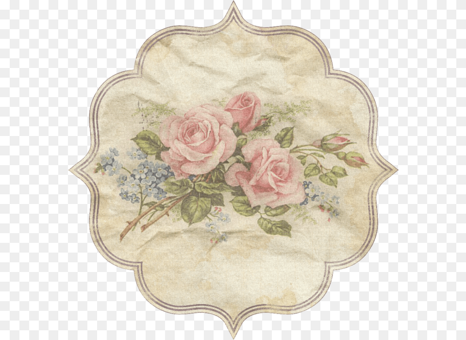 Vintage Postcard With Roses From Shariji Vintage Gold Embossed Style Filigree And Roses Tote, Home Decor, Pattern, Flower, Plant Free Png