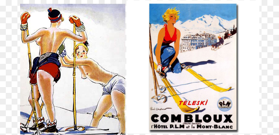 Vintage Poster Slides7 Vintage Ski Poster, Nature, Piste, Outdoors, Snow Free Png Download
