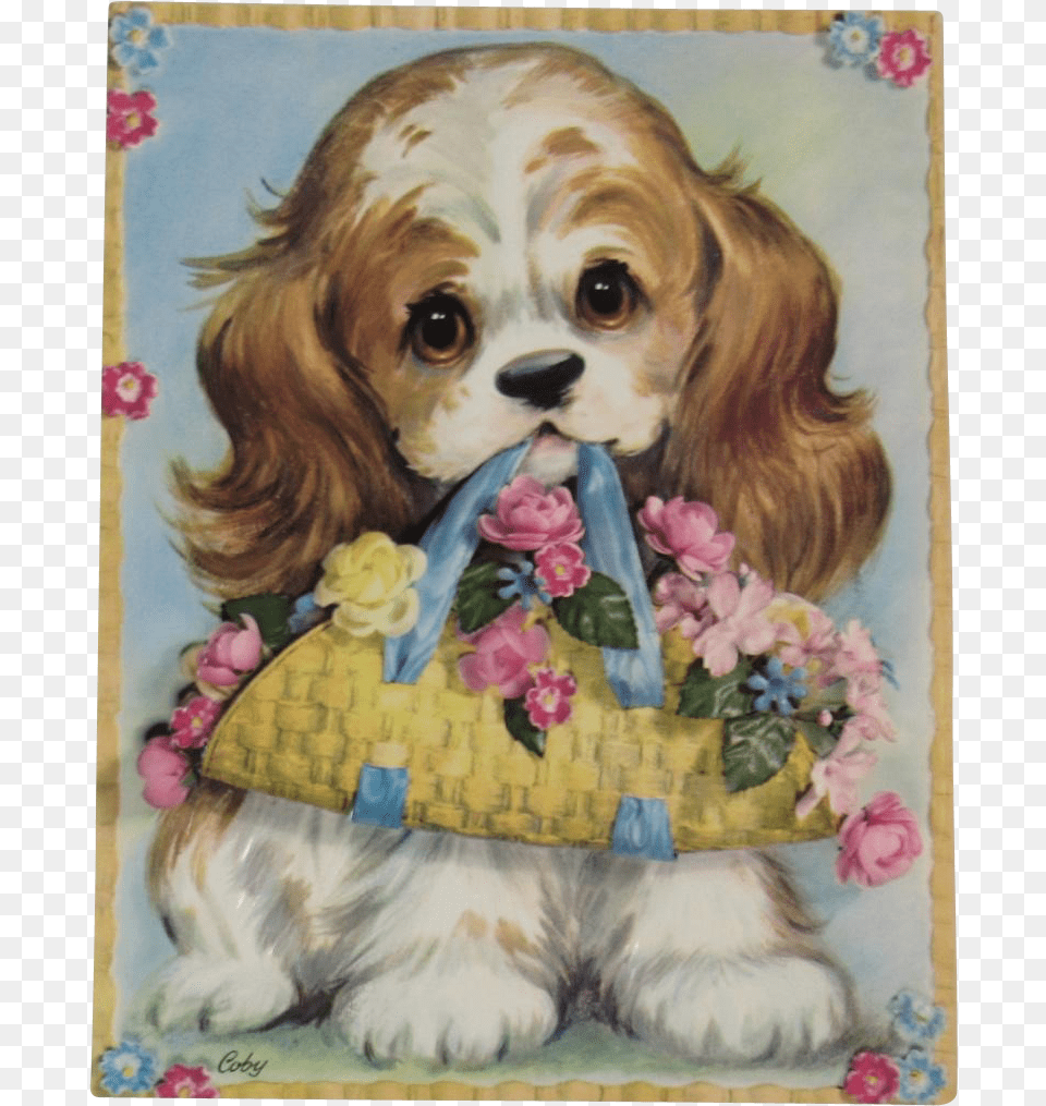 Vintage Puppy Art, Accessories, Handbag, Bag, Canine Png