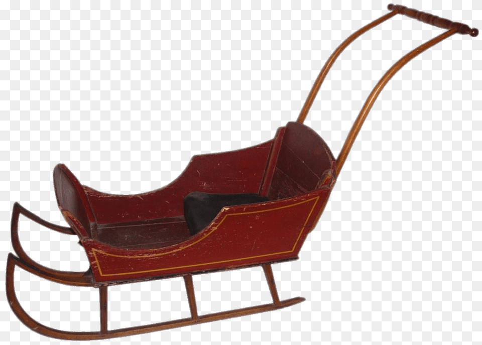 Vintage Push Sleigh Outdoors, Sled, Nature, Plant Free Transparent Png