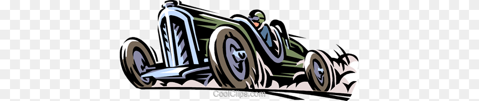 Vintage Race Car Royalty Vector Clip Art Illustration, Wheel, Machine, Tire, Vehicle Free Png Download