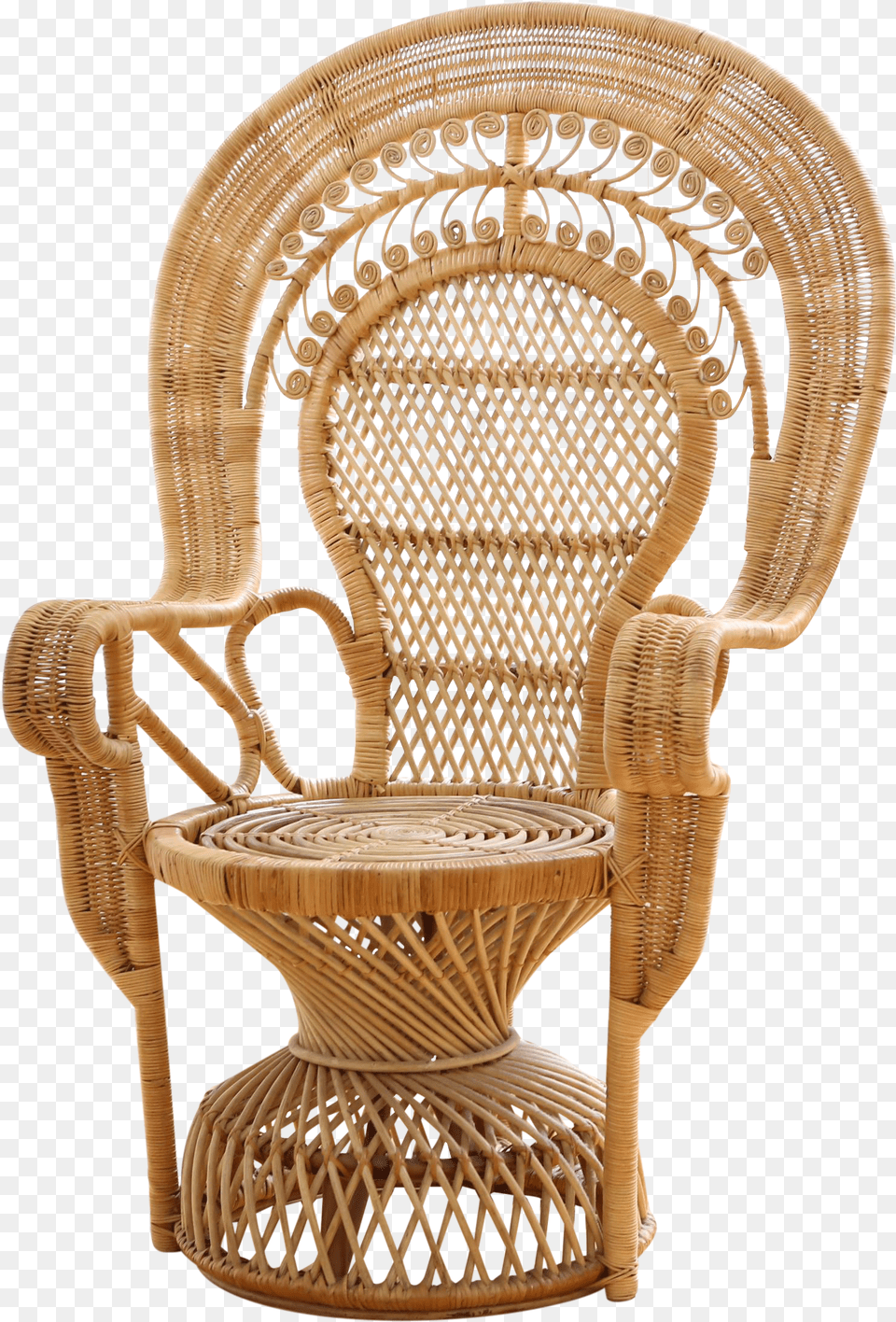 Vintage Rattan And Wicker Peacock Chair Free Transparent Png