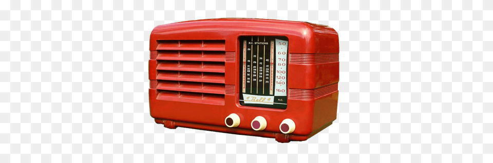 Vintage Red Radio, Electronics, Mailbox Free Png