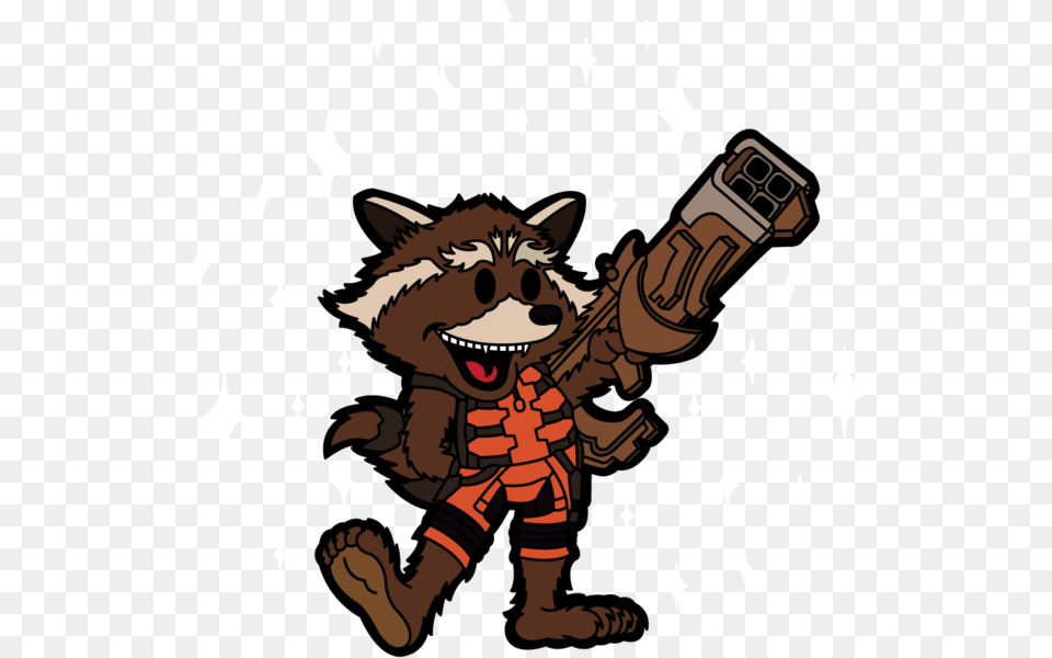 Vintage Rocket Raccoon Cartoon, Baby, Person, Adult, Male Free Png