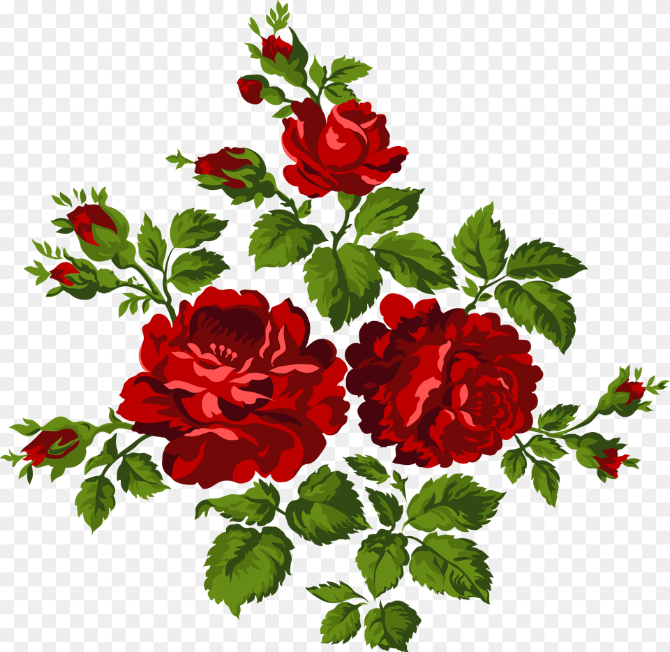 Vintage Roses Flower, Pattern, Plant, Rose, Art Free Png Download
