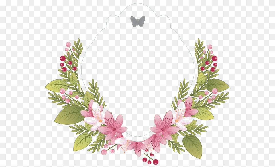 Vintage Round Floral Frame Photos Flower Frame Vector, Accessories, Pattern, Plant, Jewelry Free Png