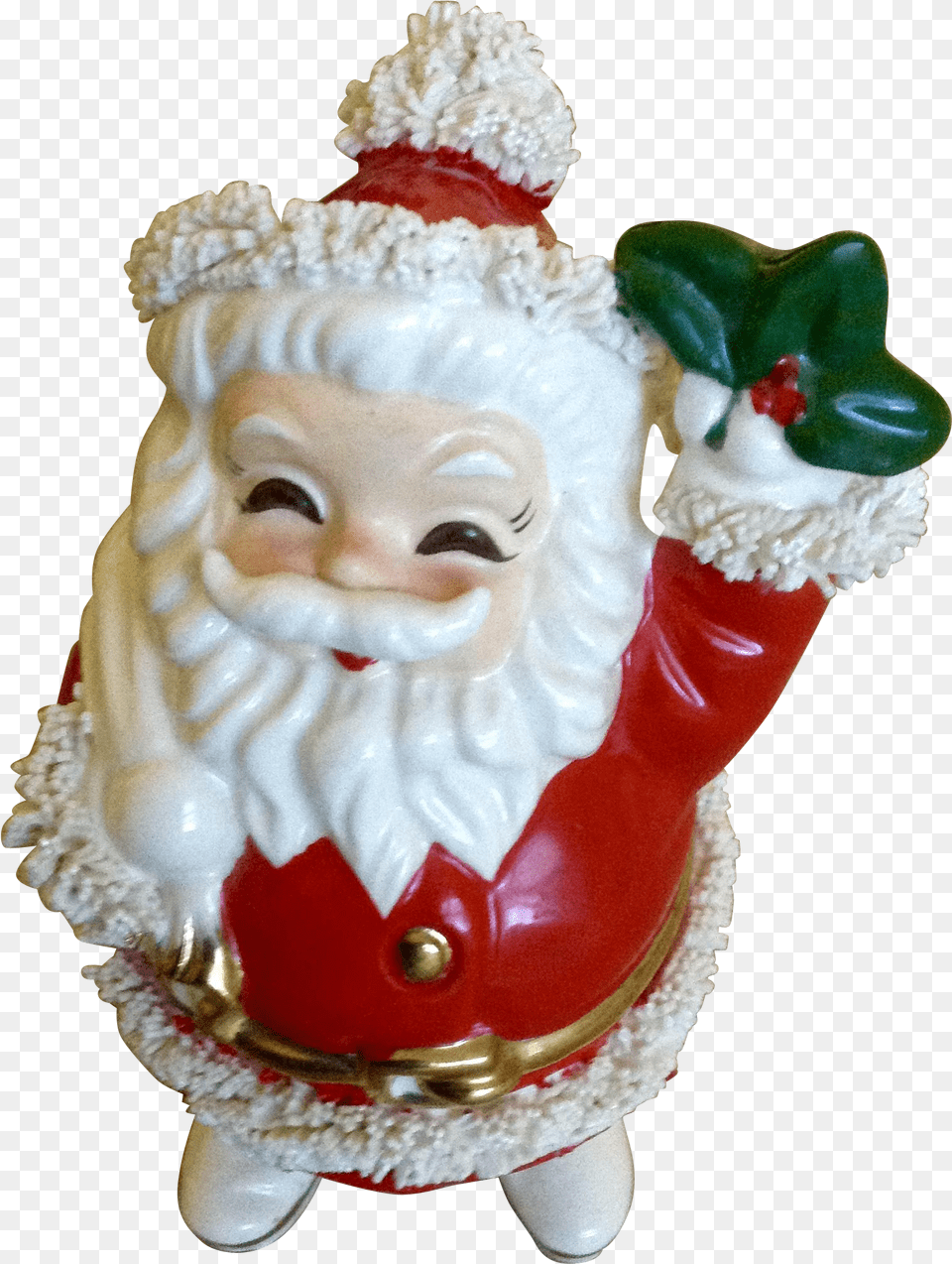 Vintage Santa Claus Santa Claus Full Size Christmas Day, Figurine, Pottery, Art, Porcelain Free Transparent Png