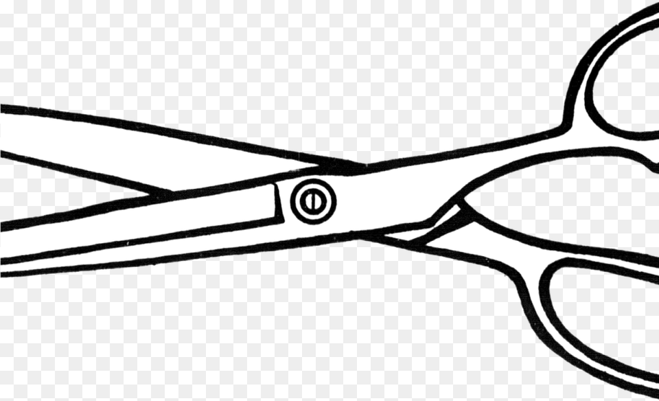 Vintage Scissor Black And White, Scissors, Blade, Shears, Weapon Png Image