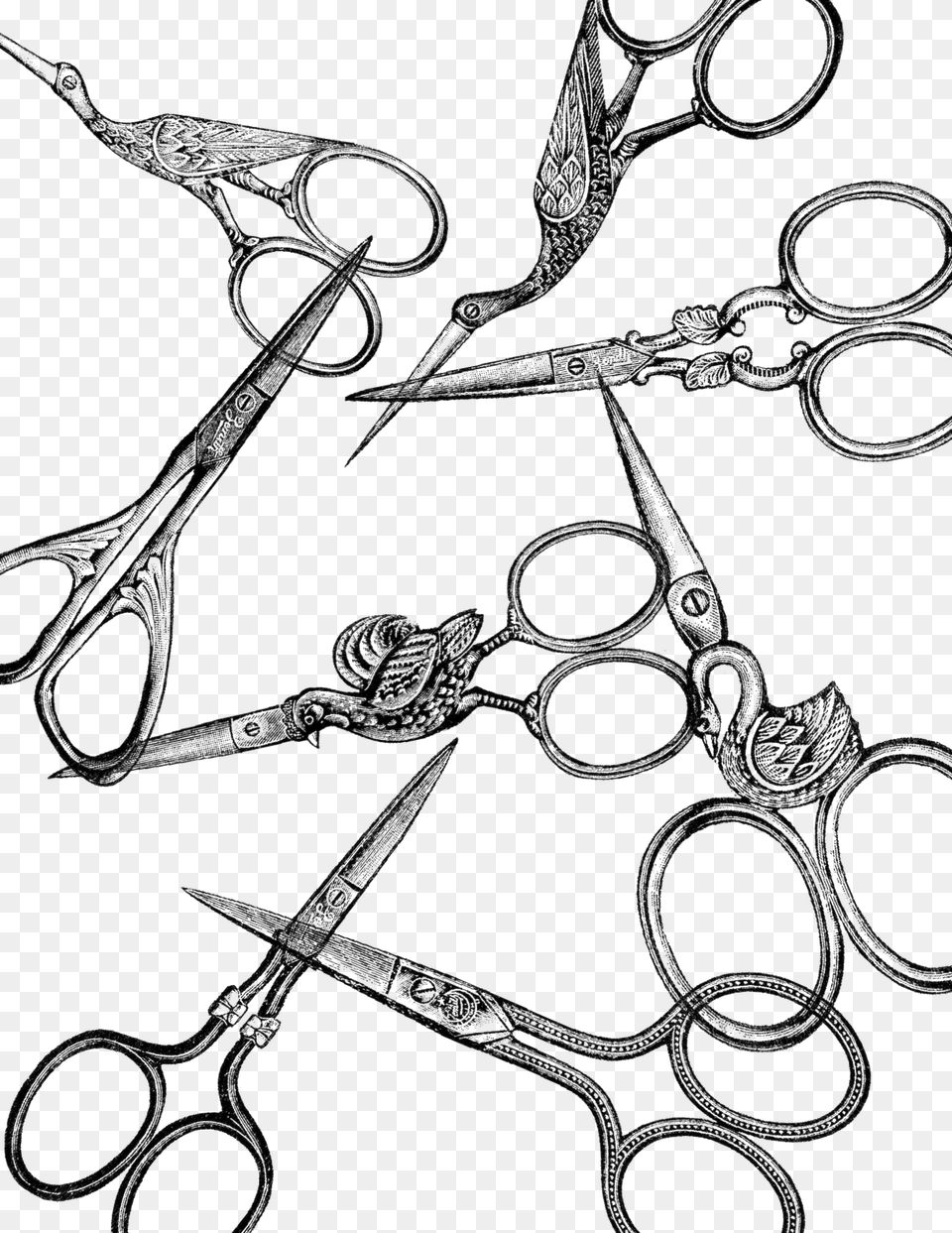 Vintage Scissors Clip Art, Blade, Shears, Weapon, Gun Png