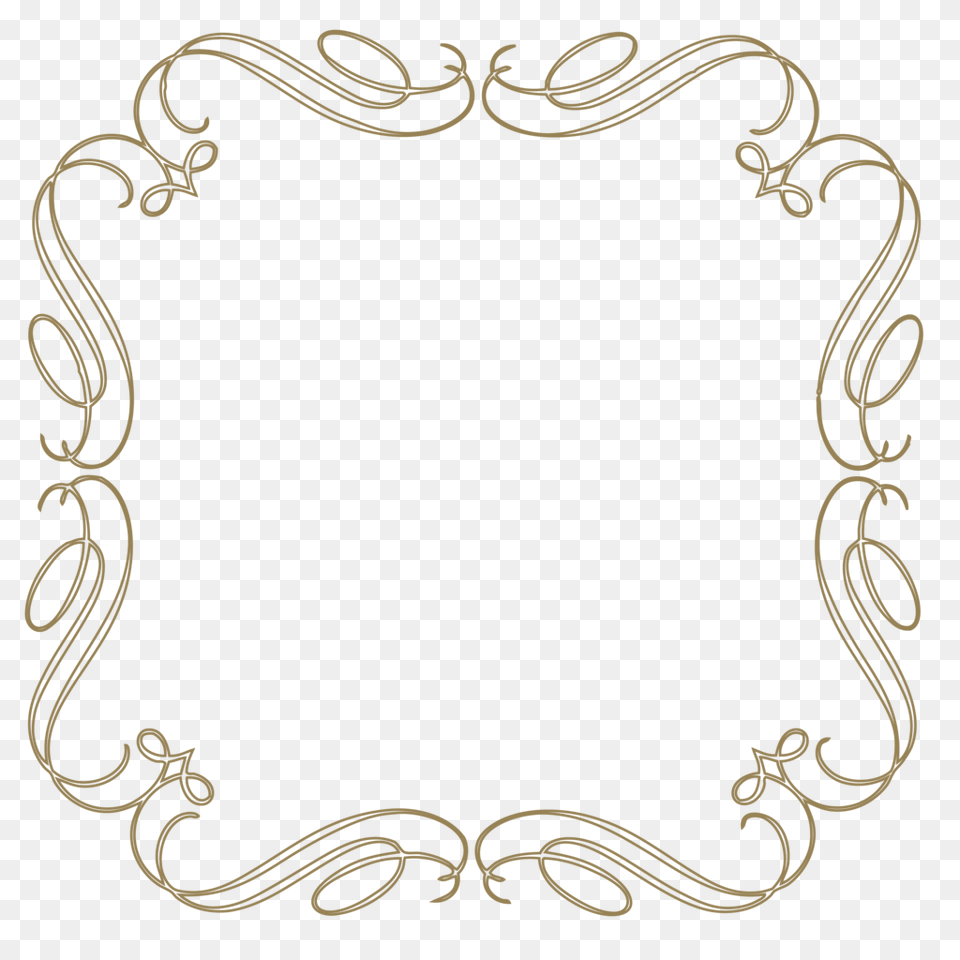 Vintage Scroll Border, Oval, Blackboard Free Transparent Png