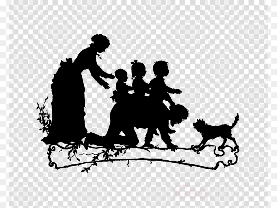 Vintage Silluetes Clipart Black And White Silhouette Silhouette, Person, People, Adult, Man Png Image