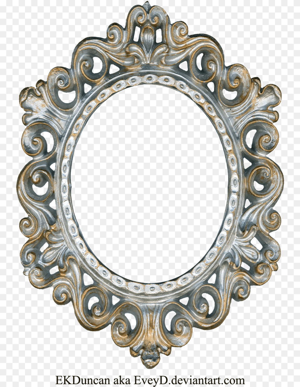 Vintage Silver And Gold Frame, Photography, Oval, Accessories Free Transparent Png