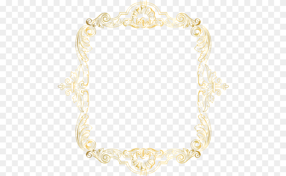 Vintage Square Gold Golden Frame Border Squareframe Motif, Oval Free Png Download