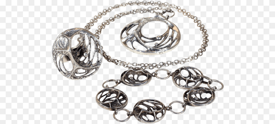 Vintage Sten Amp Karl Laine Spider Web Bracelet Necklace Chain, Accessories, Jewelry, Locket, Pendant Free Transparent Png