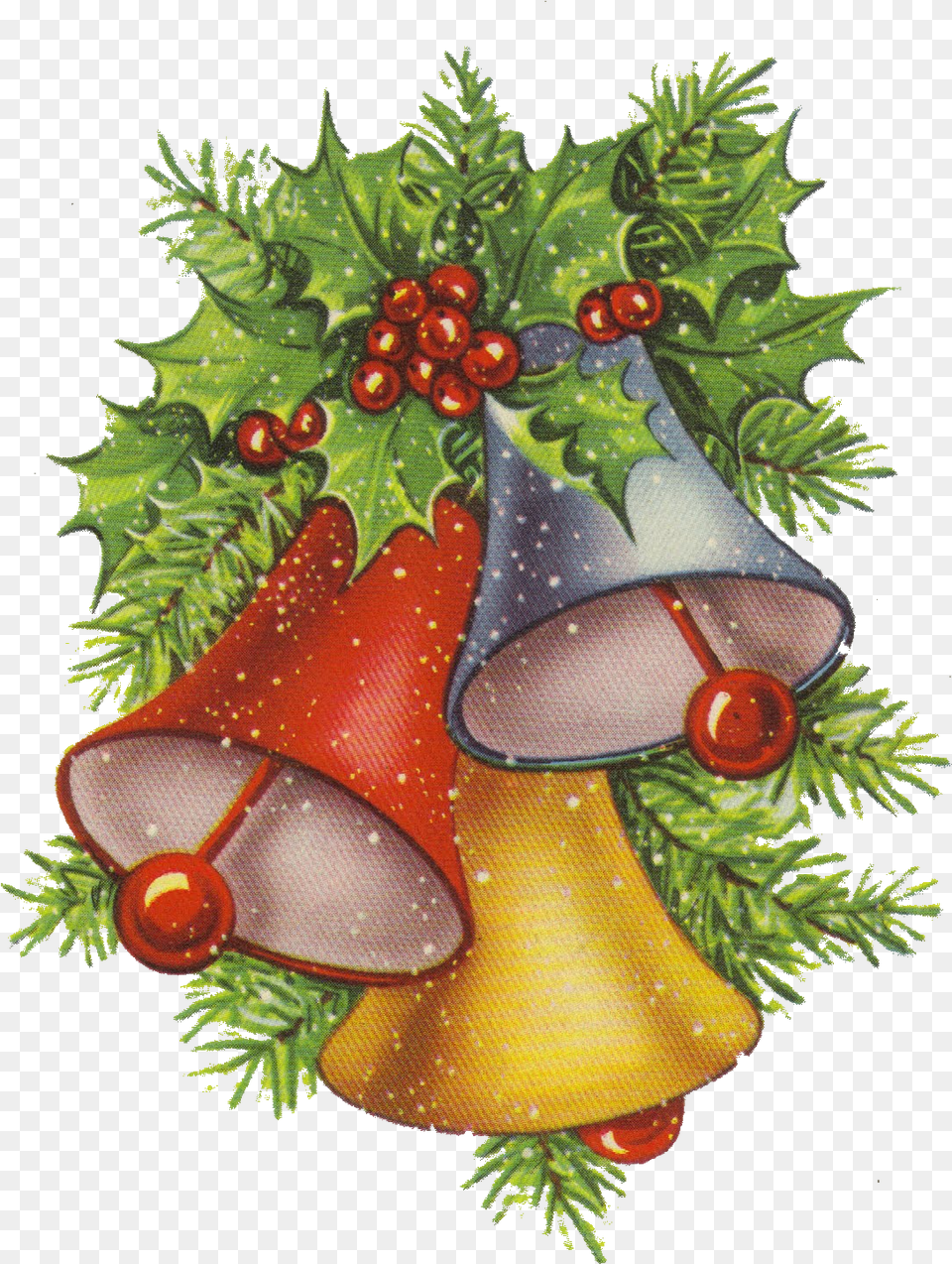 Vintage Stock Graphics Christmas Bell Images Clip Art, Plant, Christmas Decorations, Festival Png Image