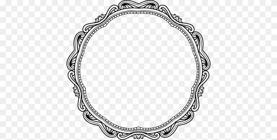 Vintage Style Frame Vector Image, Gray Png