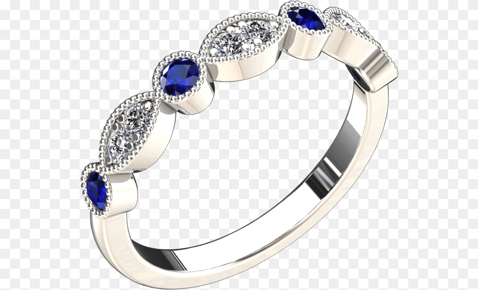 Vintage Style Lab Grown Blue Sapphire And Diamond Ring Diamond, Accessories, Gemstone, Jewelry Png