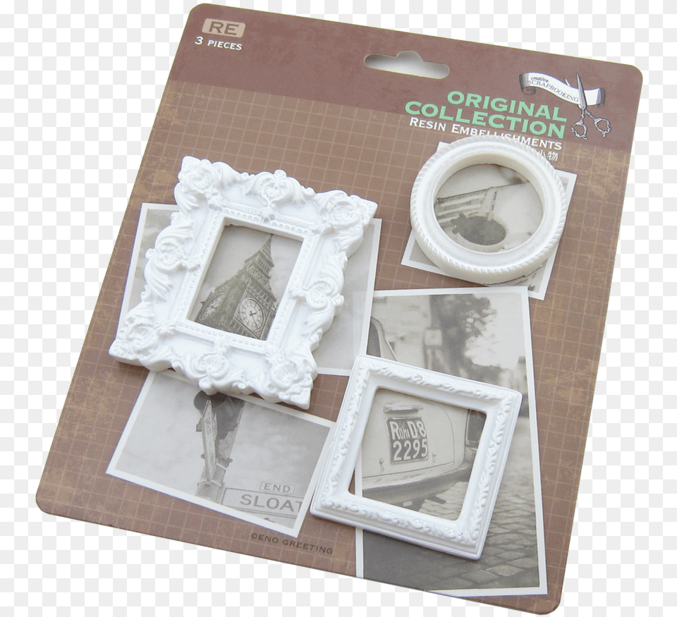Vintage Style Resin Embellishment Set Picture Frame, Art, Collage, Tape Free Png