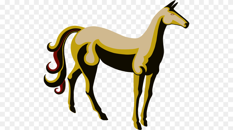 Vintage Stylized Horse, Animal, Mammal, Antelope, Wildlife Png Image
