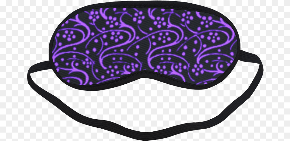 Vintage Swirl Floral Purple Black Sleeping Mask Sleeping Mask Dinosaur Eyes, Accessories, Pattern Png