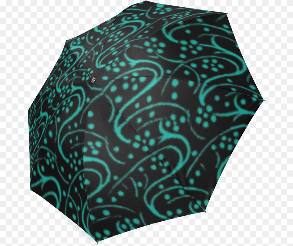 Vintage Swirl Floral Teal Turquoise Black Custom Auto Umbrella, Canopy, Pattern Png Image