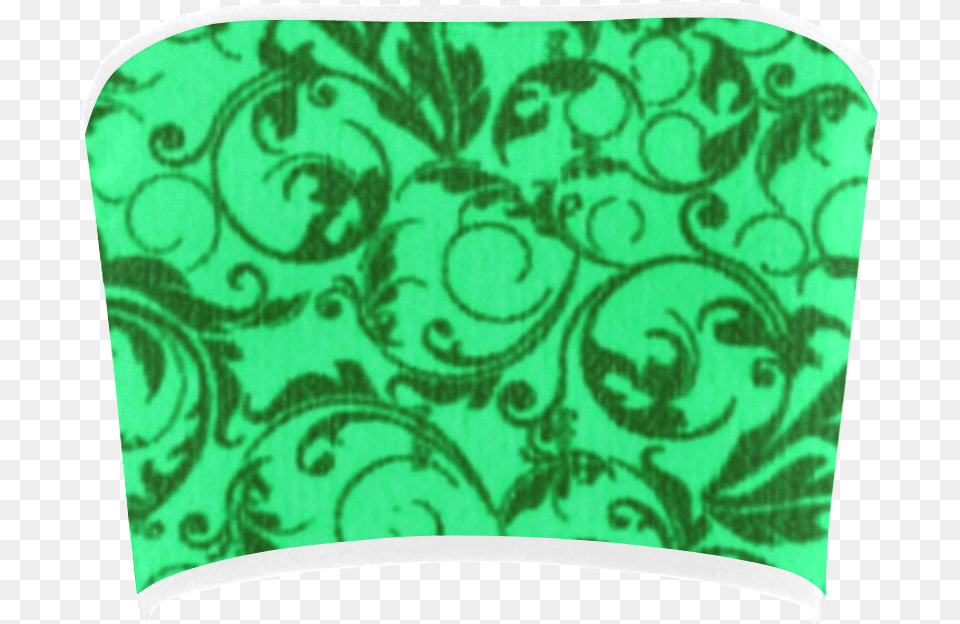 Vintage Swirls Green Bandeau Top, Art, Floral Design, Graphics, Home Decor Free Transparent Png