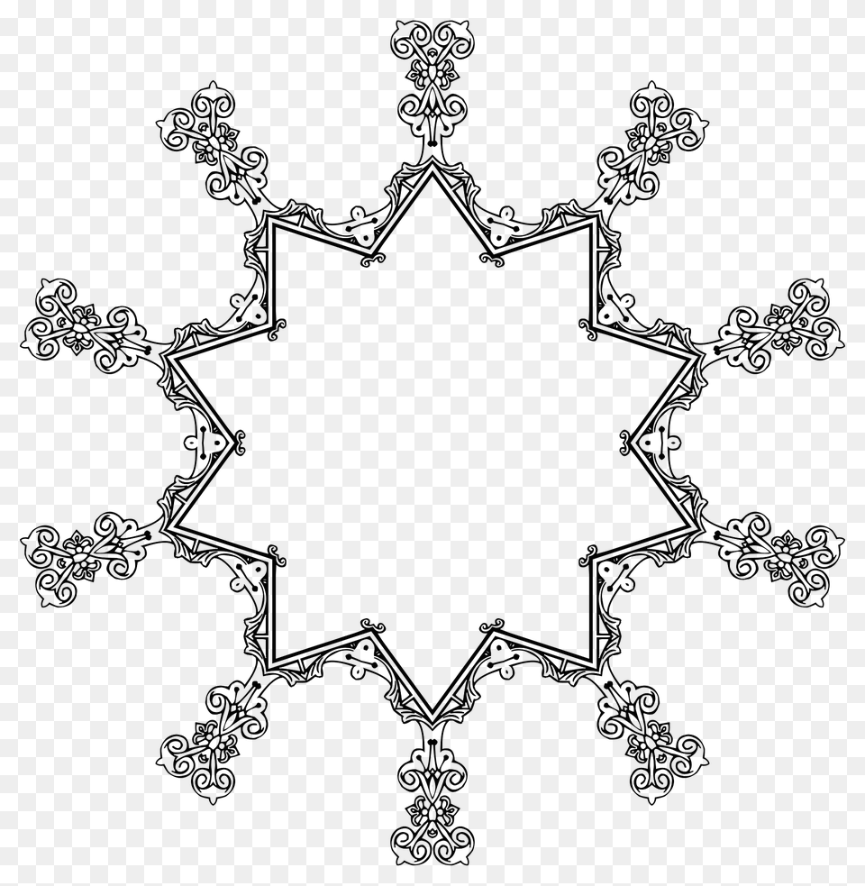 Vintage Symmetric Frame Extrapolated 14 Clipart, Nature, Outdoors, Pattern, Snow Free Png Download