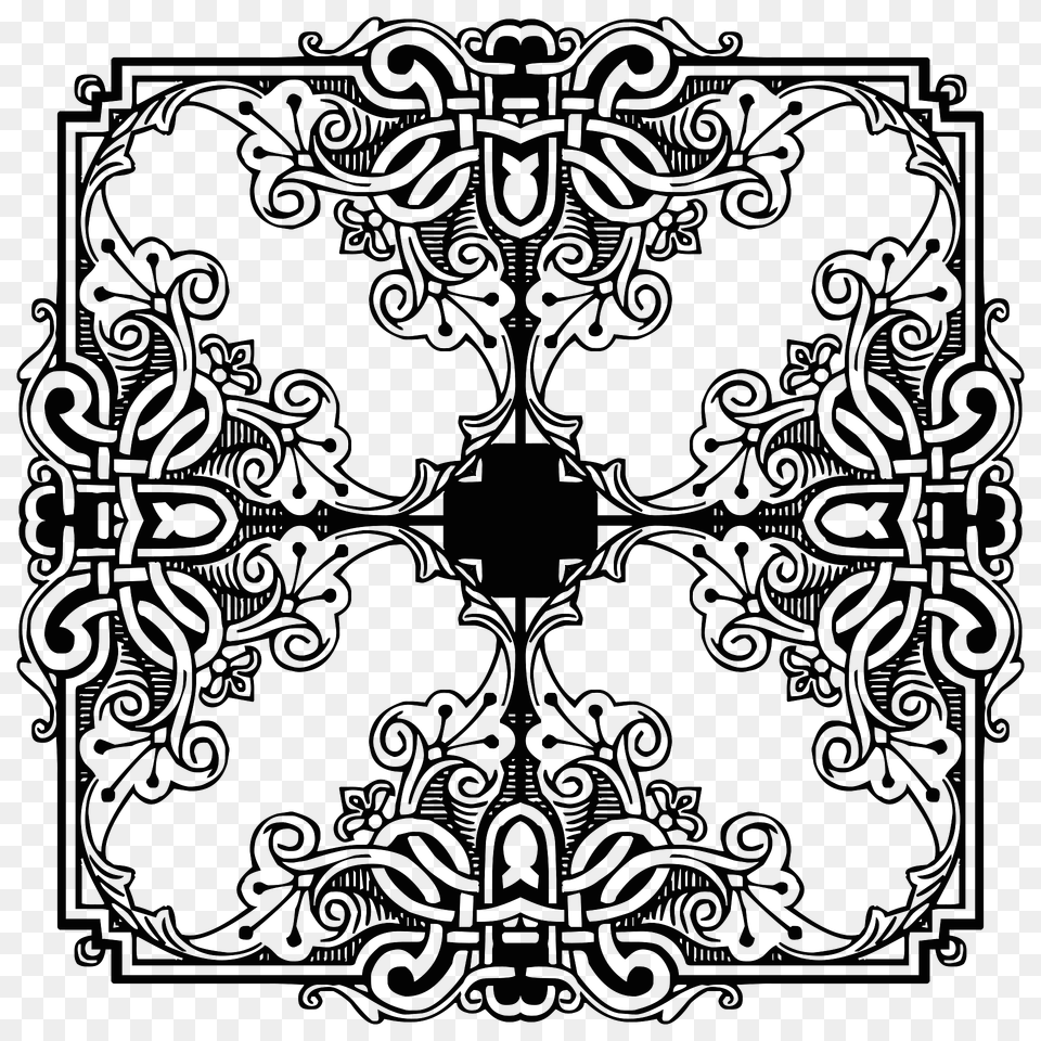 Vintage Symmetric Frame Extrapolated 3 Clipart, Pattern, Art, Graphics, Floral Design Free Png Download