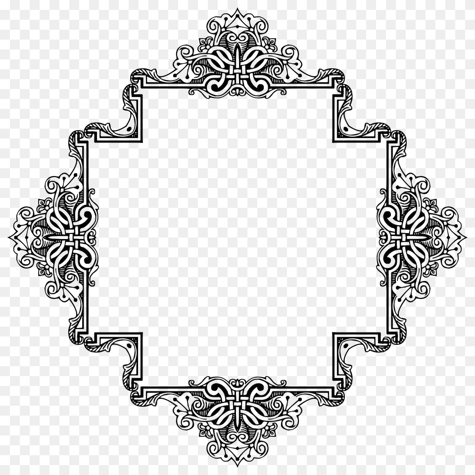 Vintage Symmetric Frame Extrapolated 5 Clipart, Mirror, Pattern Free Transparent Png